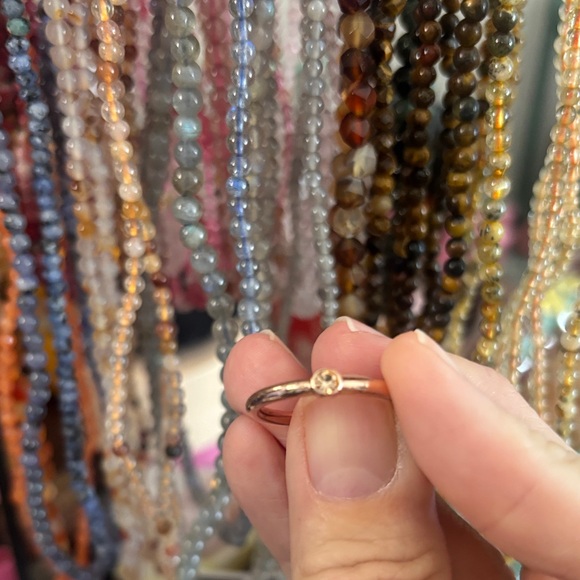 Coach Rose Gold Ring with Crystal Accents - Picture 3 of 5